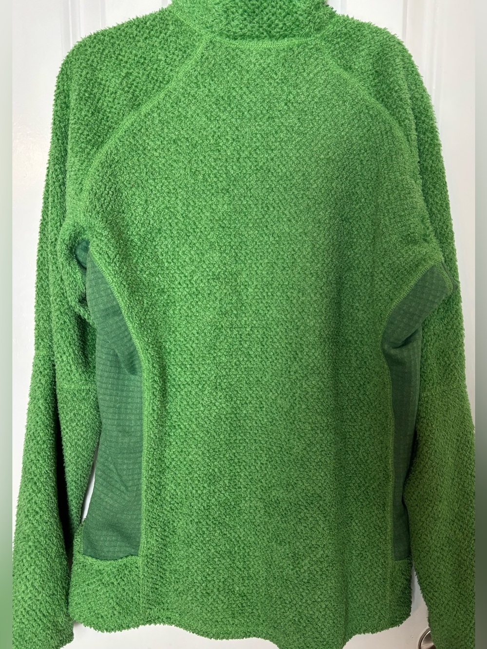 Patagonia Green High-Pile Fleece Jacket Women’s Large Full Zip Outdoor Hiking - Picture 10 of 11